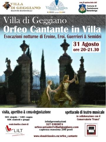 Martedì 31 agosto alla Villa di Geggiano l’incontro fra luoghi storici, enogastronomia, cultura e musica e un nuovo spazio per i giovani artisti